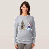 Snowman bewondert het groene. t-shirt (Voorkant volledig)