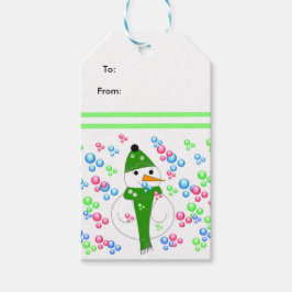 Snowman Bgloebels Cadeaulabel