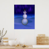 Snowman bij nacht poster (Keuken)