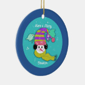 Snowman Birds Merry keramisch Ornament (Rechts)
