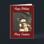 SNOWMAN BIRTHDAY IN CHRISTMAS GREETINGS FEESTDAGEN KAART<br><div class="desc">Tijdens de ZEEDAG zijn er 4 verjaardagen in onze familie en kring van vrienden...  dus mijn BIRTHDAY-LIJN bij CHRISTMAS-KAARTEN is "speciaal voor mij" en ik hoop dat ze ook voor jou zullen zijn. BEDANKT voor een van mijn acht winkels. "MERRY CHRISTMAS" VOOR JE!!!!!!</div>