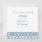 Snowman: Birthday Party Invitation Kaart (Achterkant)