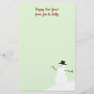 Snowman Blank kerstcadeaupapier voor nieuwjaarssch Briefpapier