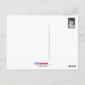  Snowman, blauw schimmelfoto B/W Holiday Briefkaart (Achterkant)