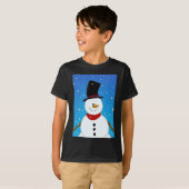 Snowman - Blauw T-shirt (Voorkant volledig)
