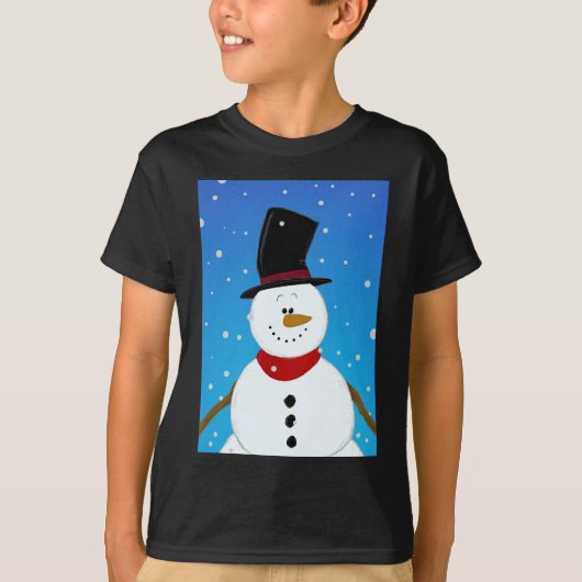 Snowman - Blauw T-shirt (Voorkant)
