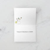 Snowman Blizzard kerstkaart Feestdagen Kaart (Binnen)