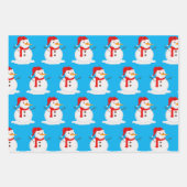Snowman Blue Sky Wonderland  Inpakpapier Vel (Voorkant 2)