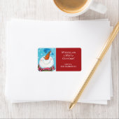 Snowman & Bluebird Christmas Gift Label Labels (Insitu)