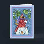 SNOWMAN BODYGUARD, CHRISTMAS CARDINAL REDBIRD FEESTDAGEN KAART<br><div class="desc">GEWAPEN MET SNOWBALLEN. HUMOROUS CARDINAL (BINNEN "MERRY CHRISTMAS") KAART/ENVELOPE *Aanpassen ... Zoeken naar overeenkomende items Susan Brack Design</div>