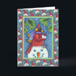 SNOWMAN BODYGUARD, CHRISTMAS CARDINAL REDBIRD FEESTDAGEN KAART<br><div class="desc">GEWAPEN MET SNOWBALLEN. HUMOROUS CARDINAL (BINNEN "MERRY CHRISTMAS") KAART/ENVELOPE *Aanpassen ... Zoeken naar overeenkomende items Susan Brack Design</div>