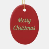 SNOWMAN BODYGUARD, CHRISTMAS CARDINAL REDBIRD KERAMISCH ORNAMENT (Achterkant)