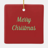 SNOWMAN BODYGUARD, CHRISTMAS CARDINAL REDBIRD KERAMISCH ORNAMENT (Achterkant)