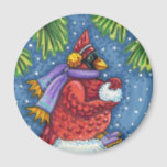 SNOWMAN BODYGUARD, CHRISTMAS CARDINAL REDBIRD MAGNEET<br><div class="desc">GEWAPEN MET SNOWBALLEN. HUMOROUS CARDINAL MAGNET *Customize ... Zoek overeenkomende items Susan Brack-Design</div>