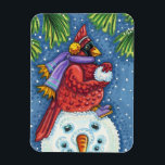 SNOWMAN BODYGUARD, CHRISTMAS CARDINAL REDBIRD MAGNEET<br><div class="desc">GEWAPEN MET SNOWBALLEN. HUMOROUS CARDINAL MAGNET *Customize ... Zoek overeenkomende items Susan Brack-Design</div>