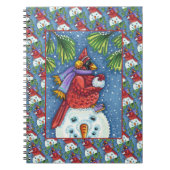 SNOWMAN BODYGUARD, CHRISTMAS CARDINAL REDBIRD NOTITIEBOEK (Voorkant)