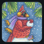 SNOWMAN BODYGUARD, CHRISTMAS CARDINAL REDBIRD VIERKANTE STICKER<br><div class="desc">GEWAPEN MET SNOWBALLEN. HUMOROUS CARDINAL STICKERS *Pas ... Zoek overeenkomende items die Susan Brack Design aanpast</div>