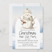 Snowman Book Club Kerstfeest Kaart (Voorkant)