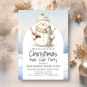 Snowman Book Club Kerstfeest Kaart