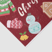 Snowman, boom, kerstgebreide truien tissuepapier (Detail)