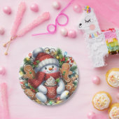 Snowman-Borden voor kerstpapier Papieren Bordje (Feest)