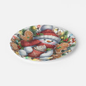 Snowman-Borden voor kerstpapier Papieren Bordje (Gekanteld)