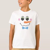 Snowman Boy Face T-Shirt voor kinderen (Voorkant)