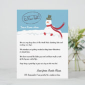 Snowman-brief van de Nice-lijst van Santa Persoonl Feestdagenkaart (Staand voorkant)