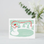 snowman briefkaart (Staand voorkant)