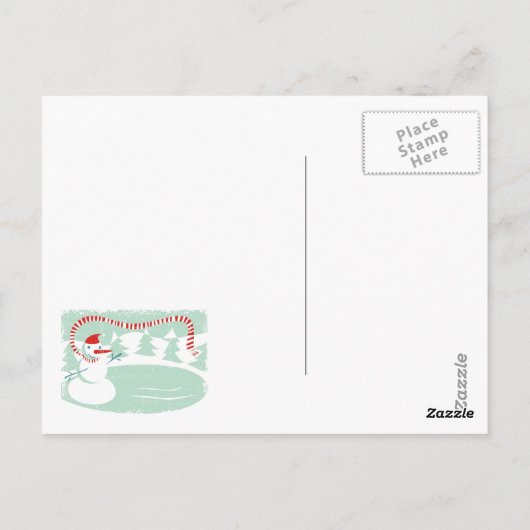 snowman briefkaart (Achterkant)