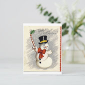 Snowman Briefkaart (Staand voorkant)