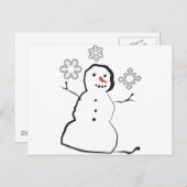 Snowman Briefkaart (Voorkant / Achterkant)