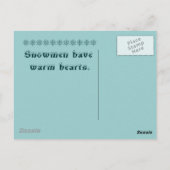 Snowman Briefkaart (Achterkant)