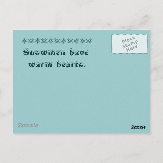 Snowman Briefkaart (Achterkant)
