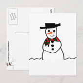 Snowman Briefkaart (Voorkant / Achterkant)