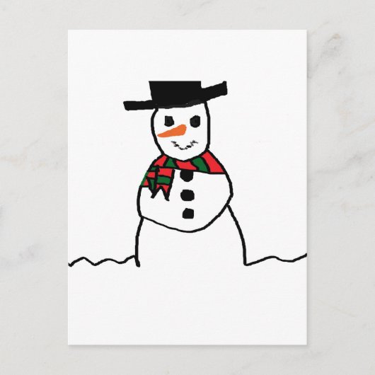 Snowman Briefkaart (Voorkant)