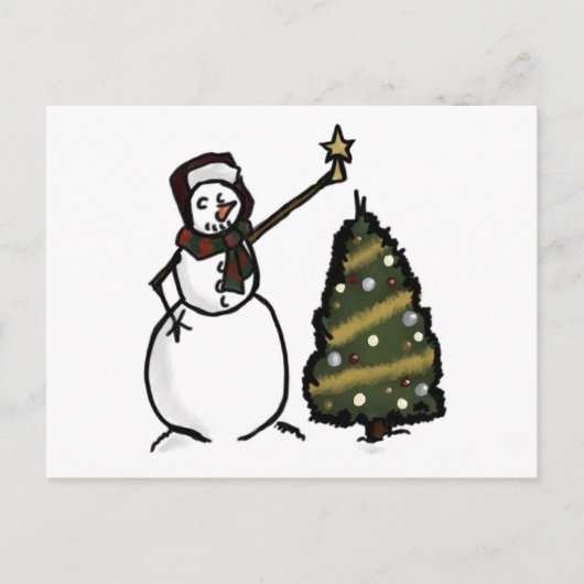 Snowman Briefkaart (Voorkant)