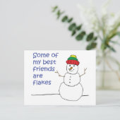 Snowman Briefkaart (Staand voorkant)