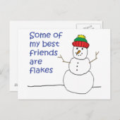 Snowman Briefkaart (Voorkant / Achterkant)