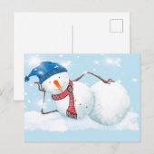 Snowman Briefkaart (Voorkant / Achterkant)