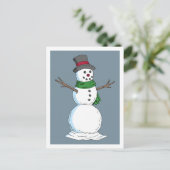 Snowman Briefkaart (Staand voorkant)