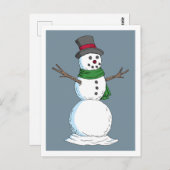 Snowman Briefkaart (Voorkant / Achterkant)