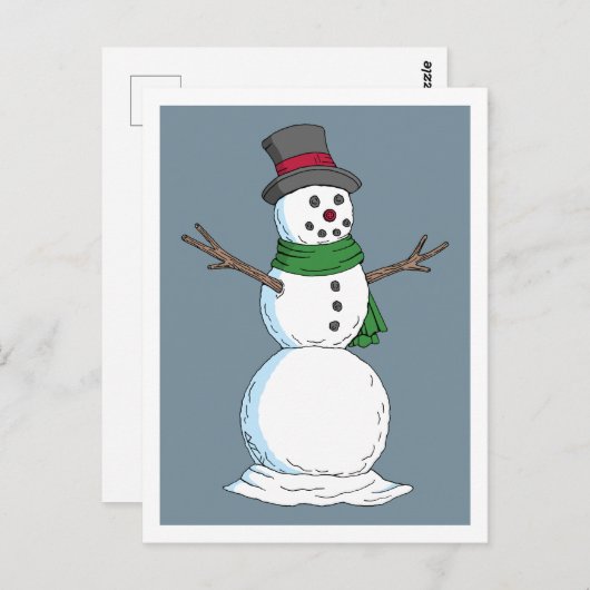 Snowman Briefkaart (Voorkant / Achterkant)