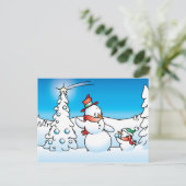 Snowman Briefkaart (Staand voorkant)