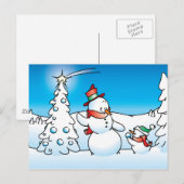Snowman Briefkaart (Voorkant / Achterkant)