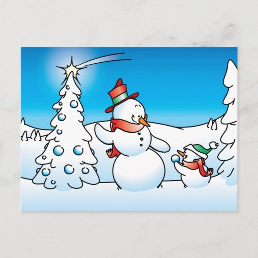 Snowman Briefkaart (Voorkant)