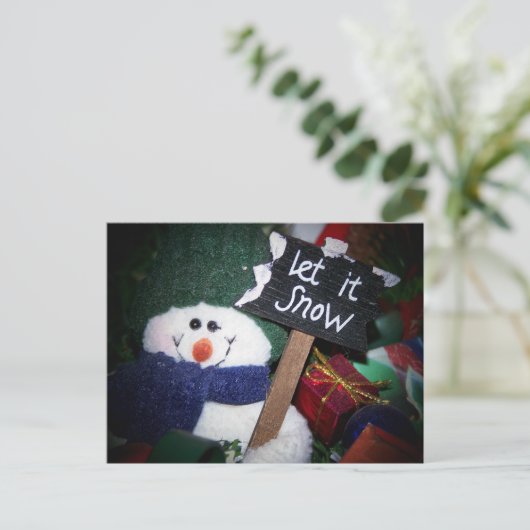 snowman briefkaart (Staand voorkant)