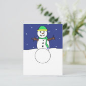 Snowman briefkaart (Staand voorkant)