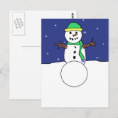 Snowman briefkaart (Voorkant / Achterkant)