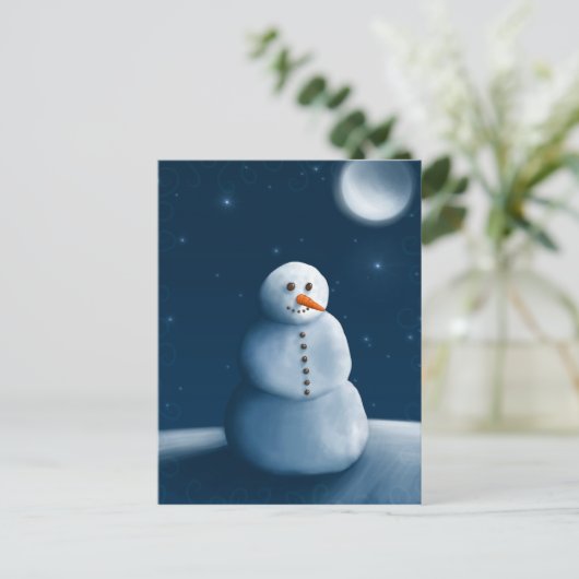 Snowman Briefkaart (Staand voorkant)